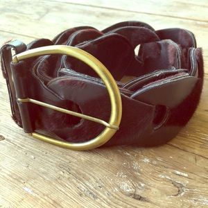 Leather and Fur Belt